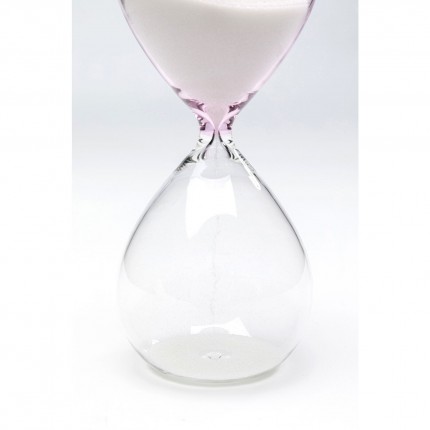 Hourglass Timer 17cm clear and white Kare Design