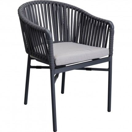 Outdoor Chair with armrests Santanyi Grey Kare Design