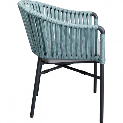 Outdoor Chair with armrests Santanyi blue Kare Design