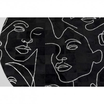 Carpet Faces black Ø250cm Kare Design