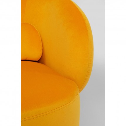 Swivel armchair Orion velvet yellow Kare Design