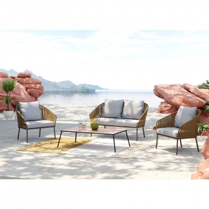 Outdoor Set Elba brown 4-Seater Kare Design