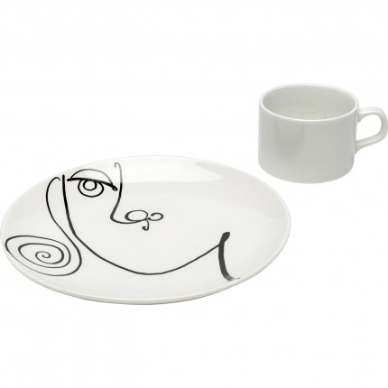 Coffee cup Viso woman (4/set) Kare Design