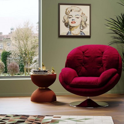 Swivel Armchair Cosy Berry Kare Design