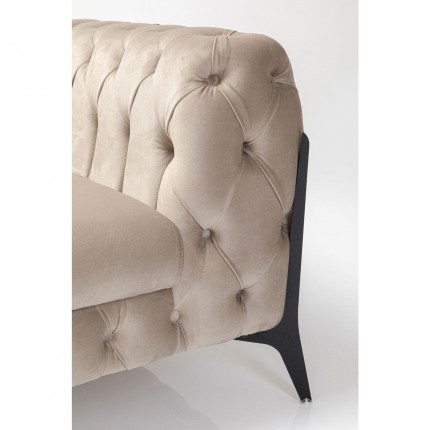 Armchair Bellissima velvet beige Kare Design