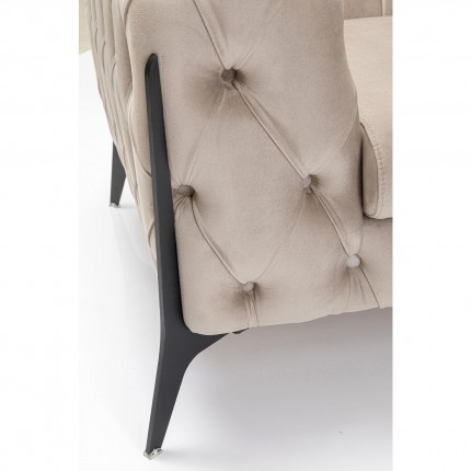 Armchair Bellissima velvet beige Kare Design