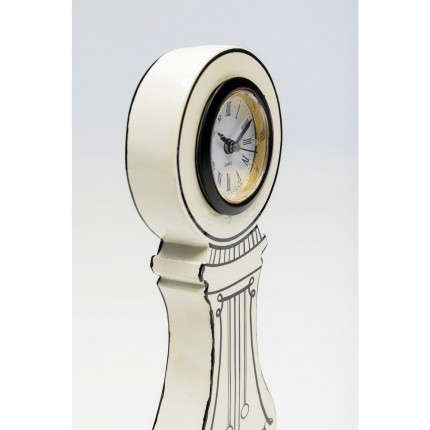 Table Clock Favola white and black Kare Design