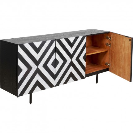 Dressoir Arctic zwart en wit Kare Design