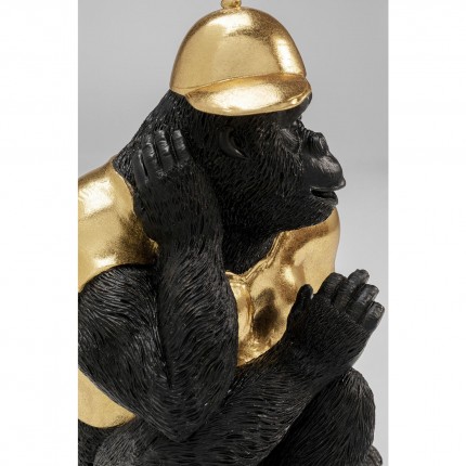 Decoratie monkey zwart and goud Kare Design