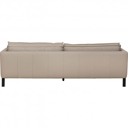 Sofa Victor 3-Zits leder grijs Kare Design