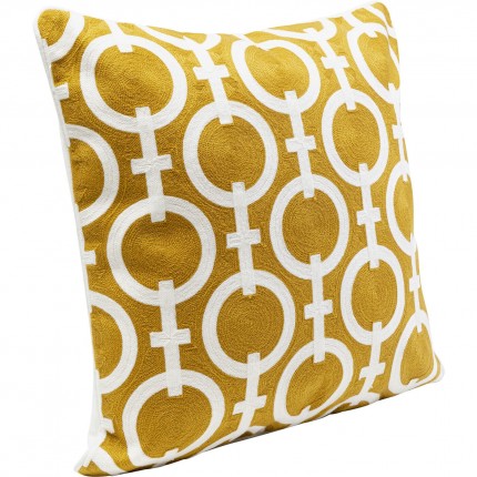 Cushion Catena Chain yellow and white Kare Design