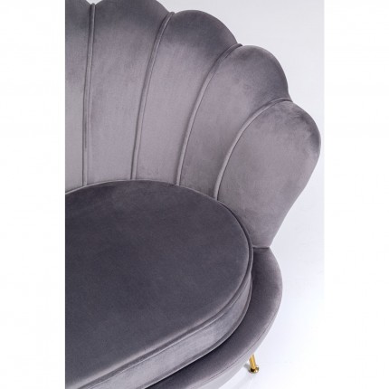 Sofa Water Lily 2-Seater grey velvet and gold Kare Design