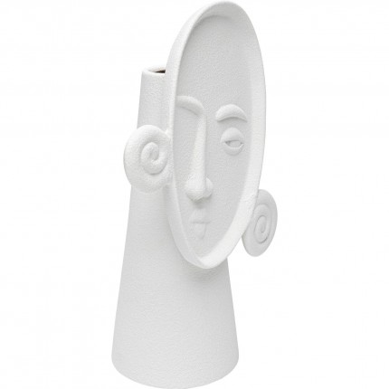 Vase Curly Head white 29cm Kare Design