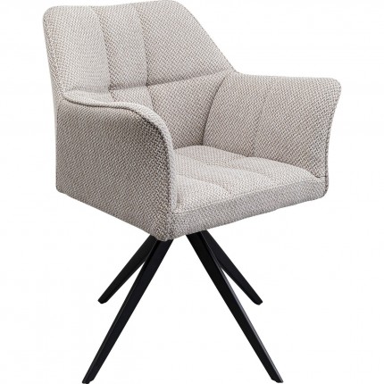 Swivel chair with armrests Thinktank grey Kare Design