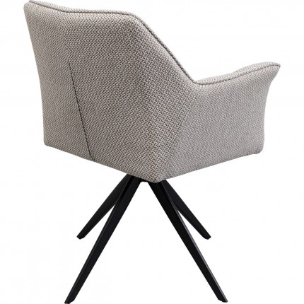 Swivel chair with armrests Thinktank grey Kare Design