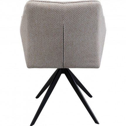 Swivel chair with armrests Thinktank grey Kare Design