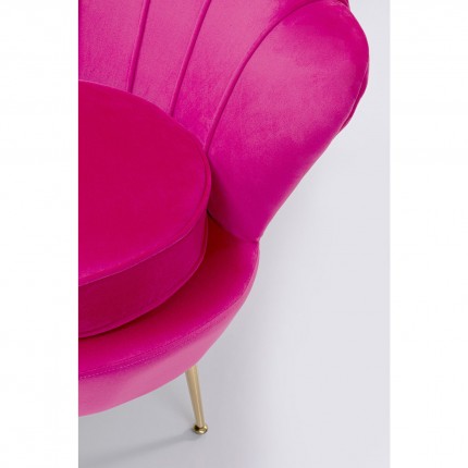 Fauteuil Water Lily Fuchsia fluweel Goud Kare Design