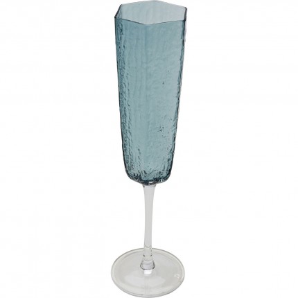 Champagneglazen Cascata blauw (6/Set) Kare Design