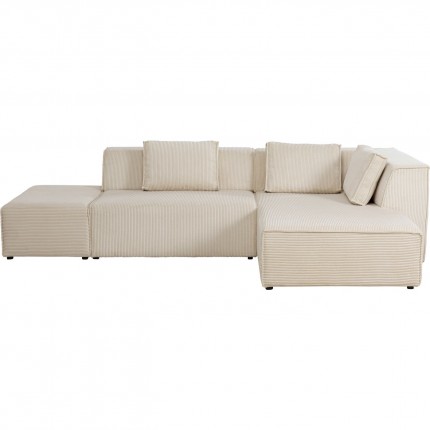 Corner Sofa Infinity Cord Cream Right Kare Design