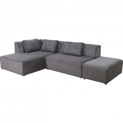 Corner Sofa Infinity Cord Grey Left Kare Design