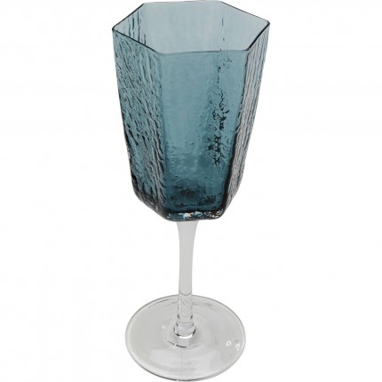 White Wine Glass Cascata blue (6/Set) Kare Design