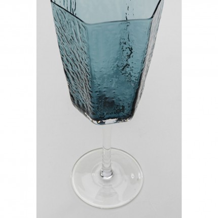 White Wine Glass Cascata blue (6/Set) Kare Design