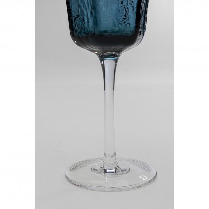 White Wine Glass Cascata blue (6/Set) Kare Design