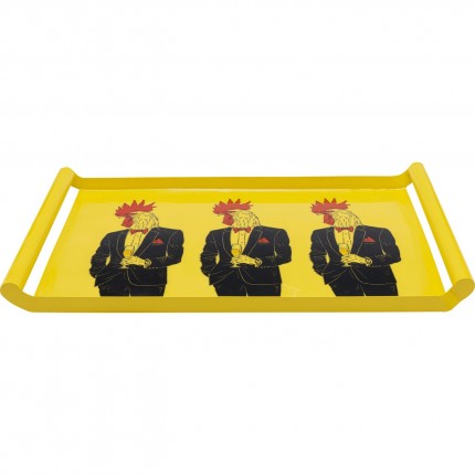 Tray Ego rooster yellow Kare Design