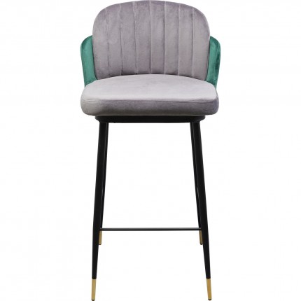 Bar Stool Hojas grey and green Kare Design