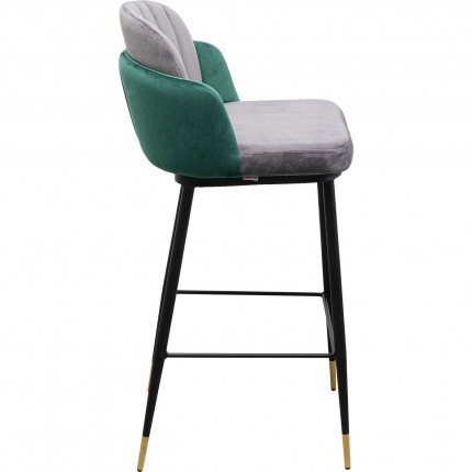 Bar Stool Hojas grey and green Kare Design