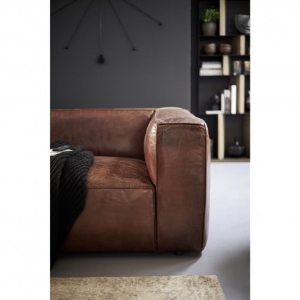 Sofa Cubetto 3-Seater dark leather Kare Design