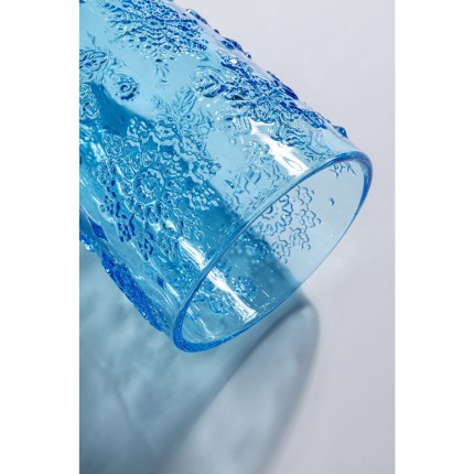 Water Glass Ice Flowers blue (6/Set) Kare Design