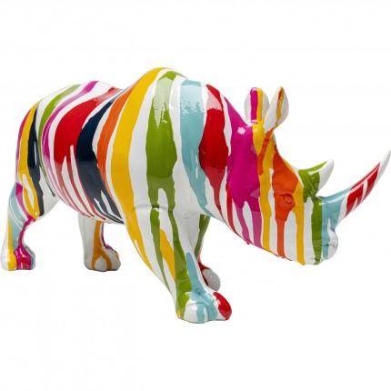 Decoratie rhino verfdruppels 34cm Kare Design