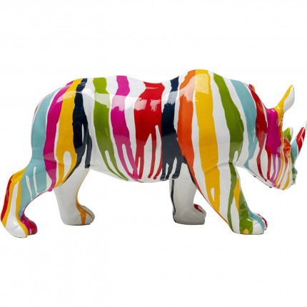 Decoratie rhino verfdruppels 34cm Kare Design