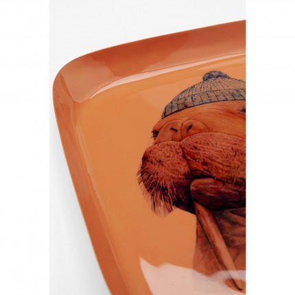 Dienblad Ego oranje walrus Kare Design