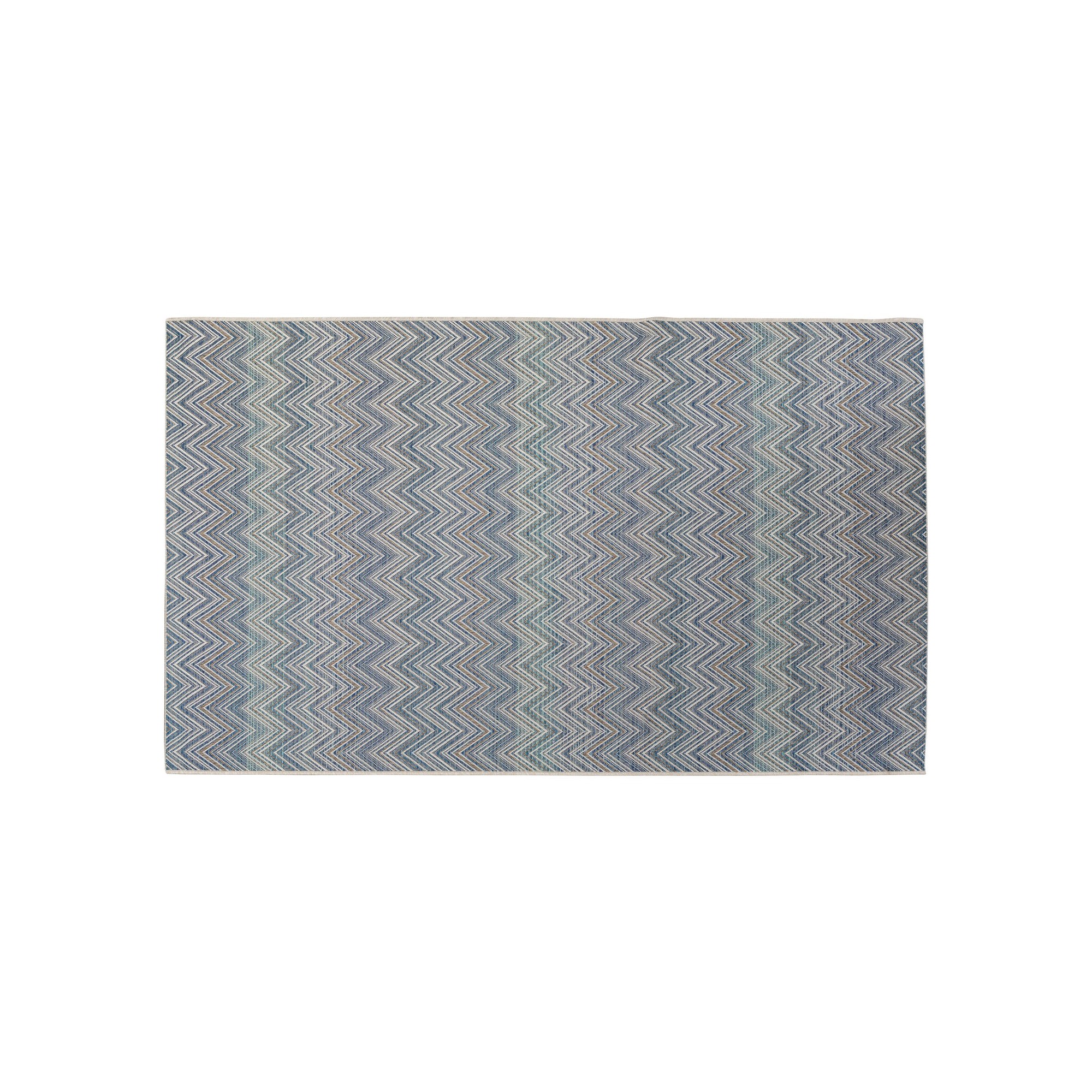 Tapis Outdoor Zigzag bleu 160x230cm