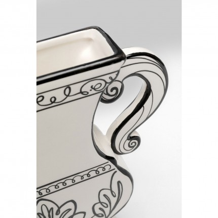 Vase Favola white and black Kare Design