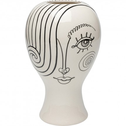 Vase Favola woman white and black Kare Design