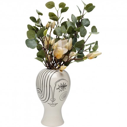 Vase Favola woman white and black Kare Design