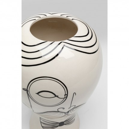 Vase Favola man white and black Kare Design