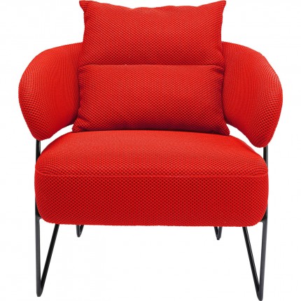 Armchair Peppo red Kare Design