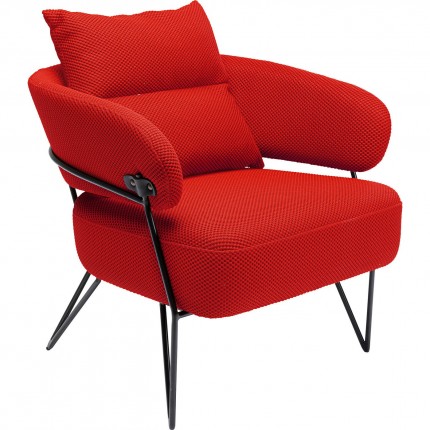 Armchair Peppo red Kare Design