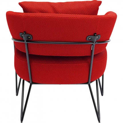 Armchair Peppo red Kare Design