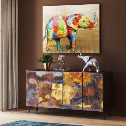 Picture Touched Flower Elefant 90x120cm Kare Design