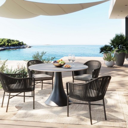 Outdoor Table Grande Possibilita Black Ø110cm Kare Design