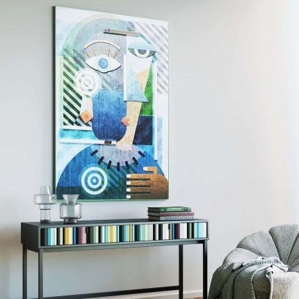 Ingelijste Foto geometrische buste blauw 100x150cm Kare Design