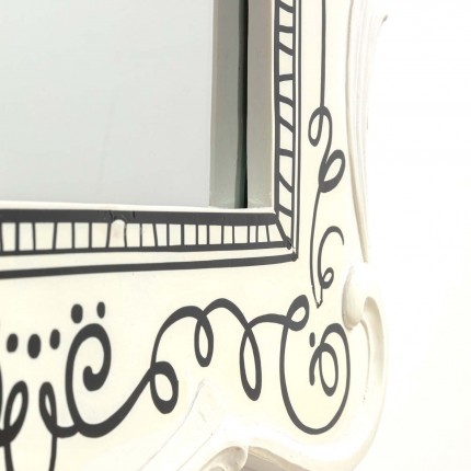 Wall Mirror Favola 67x50cm white and black Kare Design