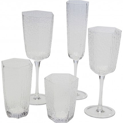 Red Wine Glass Cascata (6/Set) Kare Design