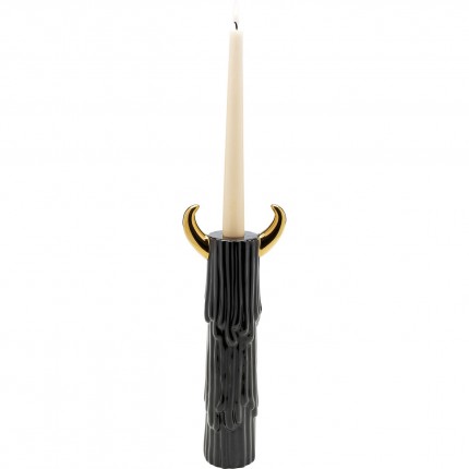 Candle Holder Yeti 30cm black and gold Kare Design