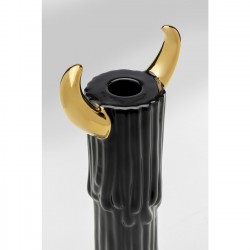 Candle Holder Yeti 30cm black and gold Kare Design